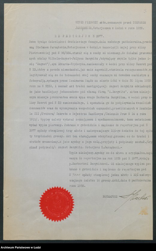 Obraz 7 z jednostki "August Bergwitz- biuro agenturowe"