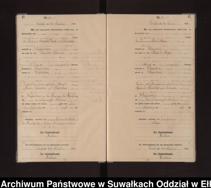 image.from.unit.number "Sterbe-Neben-Register des Königlichen Preussischen Standes-Amtes Gneist Kreis Loetzen"