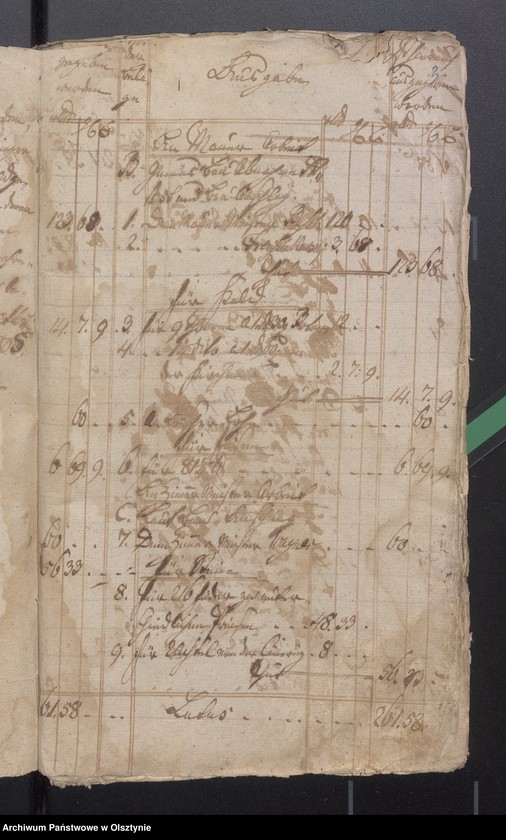 image.from.unit.number "Hospital Bau - Rechnung über Einnahme und Ausgabe Geld"