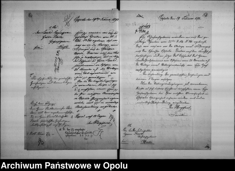 Obraz 15 z jednostki "Acta des Magistrats zu Oppeln betreffend Anlage eines Fussweges auf der Oppeln-Breslauer Chaussen nach dem Friedhofe zu. Vol. I"