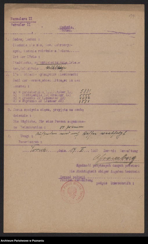 Obraz 13 z jednostki "[Wykazy zakładów dobroczynnych w Toruniu w związku z racjonowaniem żywności]"