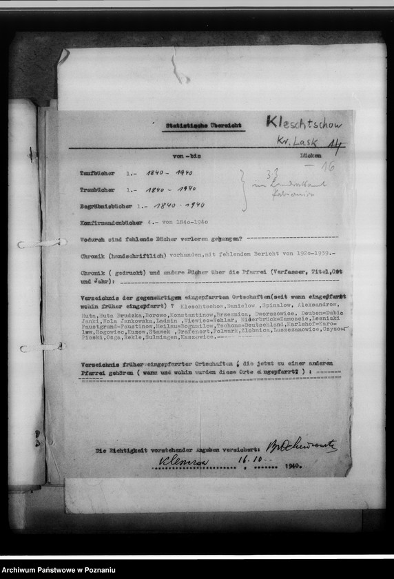 image.from.unit.number "Einziehungsprotokolle [ksiąg kościelnych] Kreis Lask [powiat łaski, województwo łódzkie]"