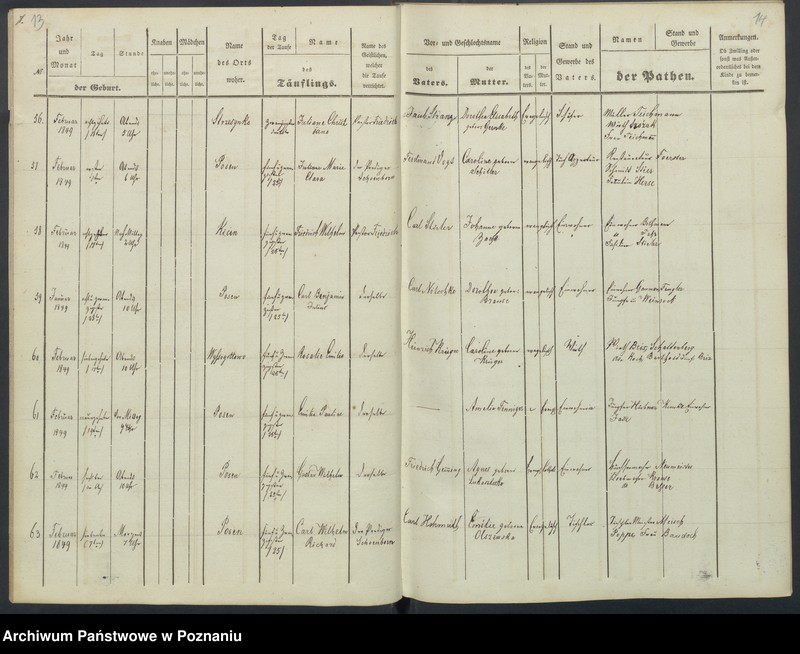 Obraz 10 z jednostki "[Akta urodzeń i chrztów, zapowiedzi i ślubów, zgonów i pogrzebów]"