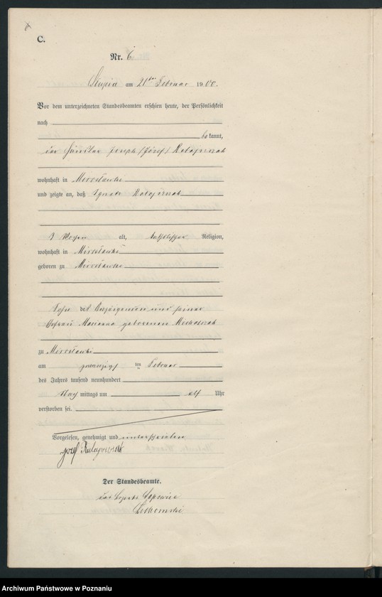 Obraz 9 z jednostki "Sterbe-Haupt-Register"