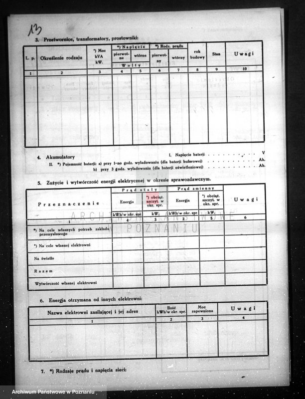 Obraz 17 z jednostki "Kwestionariusz Gazowni Miejskiej w Obornikach"