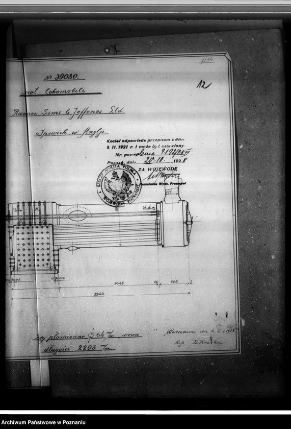 image.from.unit.number "Majętność Psiepole, pow. krotoszyński własność E. Franek nr woj. kotła 6226"