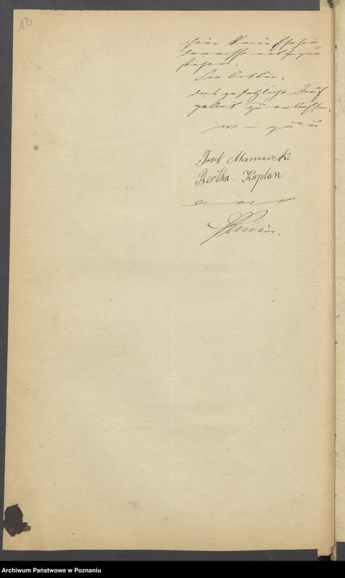 Obraz 15 z jednostki "Die von den Verlobten beigebrachten Urkunden zur Eheschliessung pro 1875"