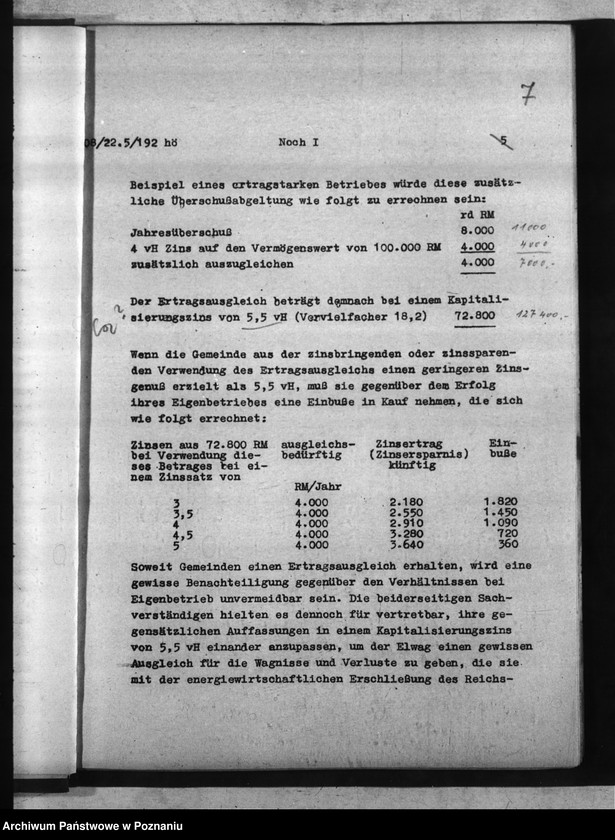 Obraz 11 z jednostki "Erläuterungen zu den Richtlinien für die Übertragung gemeindlicher Elektrizitätsversorgungsunternehmen auf die Elektrizitätswerke Wartheland A.G. - Posen"
