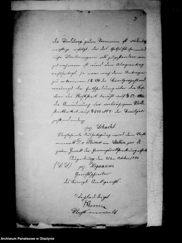 image.from.unit.number "/Wechselprozesssachen gegen den in Konkurs verfallen Gfen Carl Meinhard Lehndorff/."