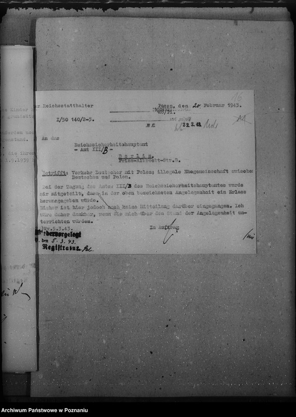 Obraz 20 z jednostki "Verkehr Deutscher mit Polen. Illegitime Ehegemeinschaften zwischen Deutschen und Polen"