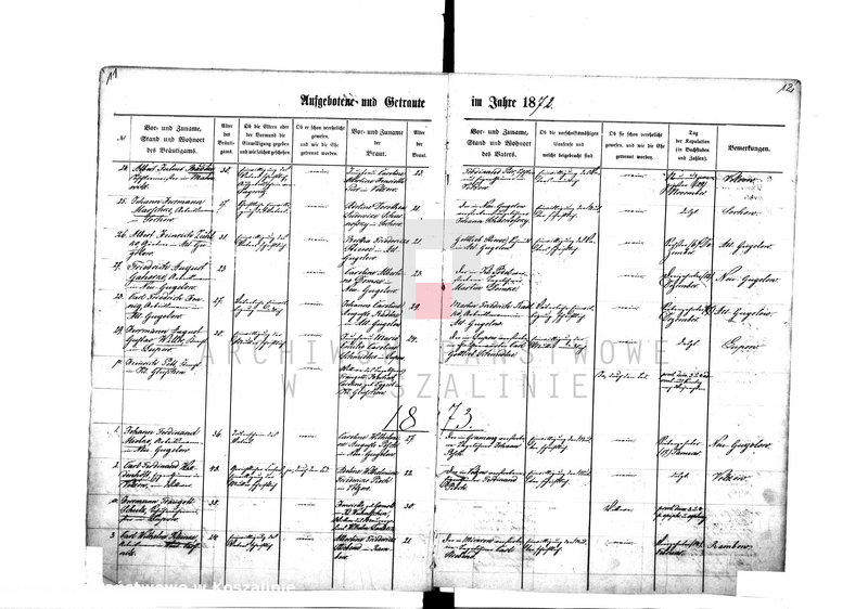 Obraz 12 z jednostki "[Księga metrykalna małżeństw z lat 1871-1936]"