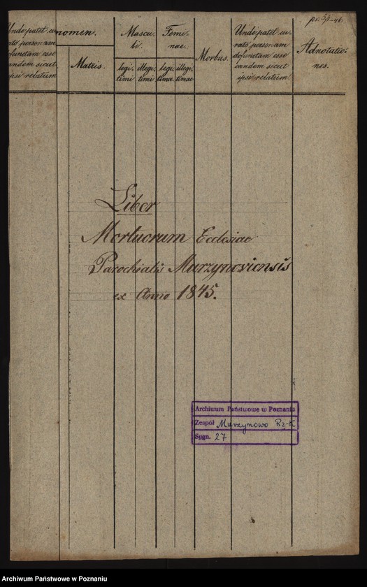 Obraz 2 z jednostki "Liber mortuorum"