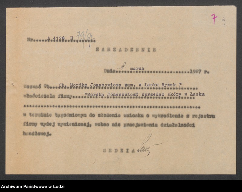 Obraz 11 z jednostki "Mordka Jonasewicz- sprzedaż skóry"