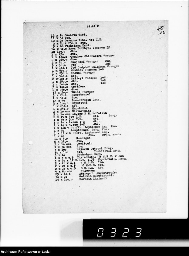 Obraz 16 z jednostki "Belieferung des Gettos mit Medikamenten"