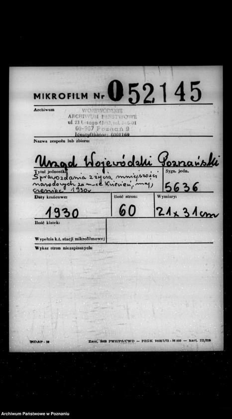 Obraz 2 z jednostki "Sprawozdania z życia mniejszości narodowych za miesiące kwiecień, maj, czerwiec 1930 r."
