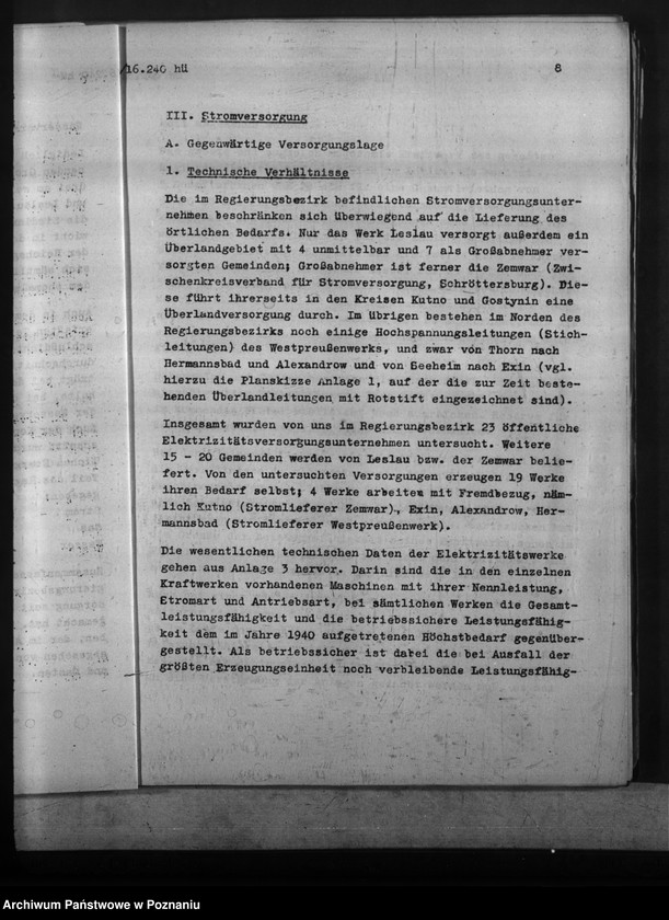 Obraz 12 z jednostki "Rehmengutachten über die Energieversorgung im Regierungsbezirk Hohensalza - Inowrocław"