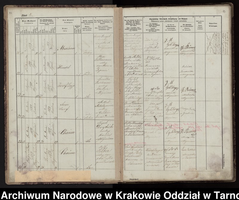 Obraz z zespołu "Akta stanu cywilnego Izraelickiego Okręgu Metrykalnego w Wojniczu"