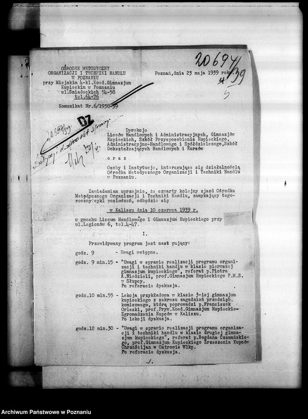 Obraz 9 z jednostki "Miejskie Gimnazjum Kupieckie - Poznań"