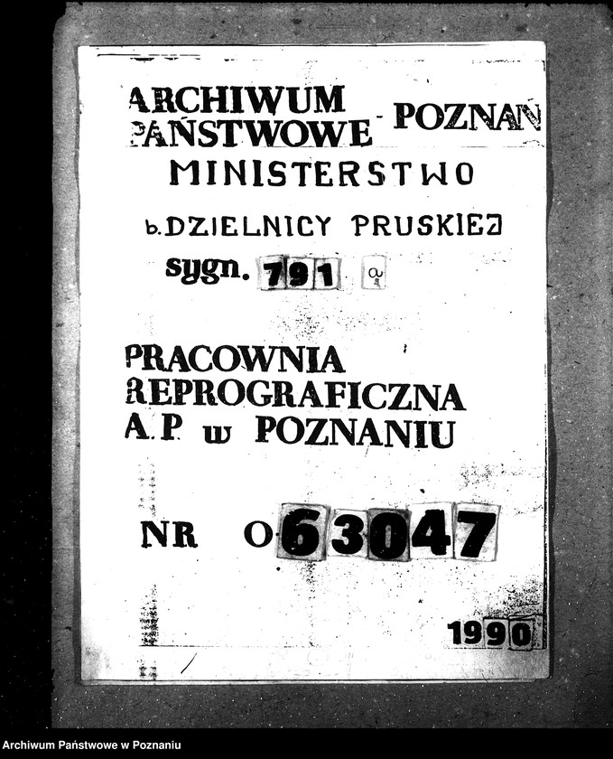 Obraz 1 z jednostki "Okólniki urzędu wojewódzkiego Ministerstwa b. Dzielnicy Pruskiej i innych ministerstw"