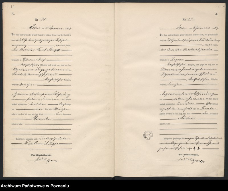 Obraz 10 z jednostki "Księga urodzeń tom I"