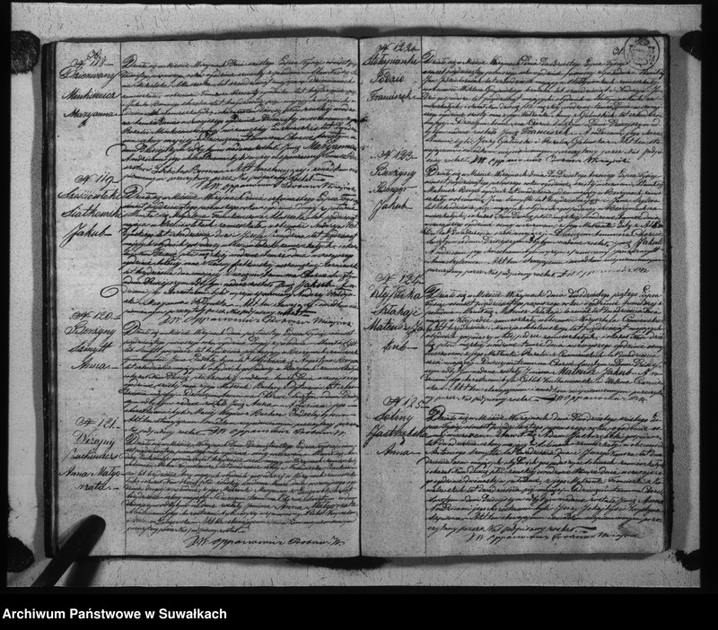 Obraz 18 z jednostki "Duplikat urodzonych, zaślubionych i umarłych parafii wiżajńskiej z roku 1851"
