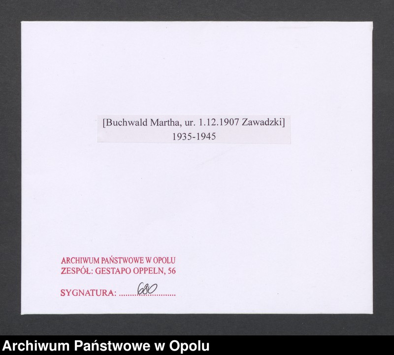 Obraz 2 z jednostki "[Buchwald Martha, ur. 1.12.1907 Zawadzki]"