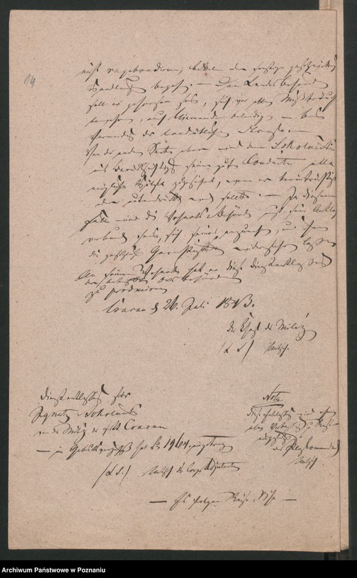 Obraz 20 z jednostki "A. betr. den Vinzent Sobierajski, Ignatz von Sokolnicki, gräfliche Familie Sokolnicki und Michael Graf Soltan"