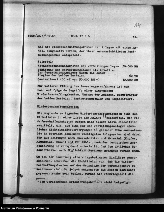 Obraz 18 z jednostki "Erläuterungen zu den Richtlinien für die Übertragung gemeindlicher Elektrizitätsversorgungsunternehmen auf die Elektrizitätswerke Wartheland A.G. - Posen"