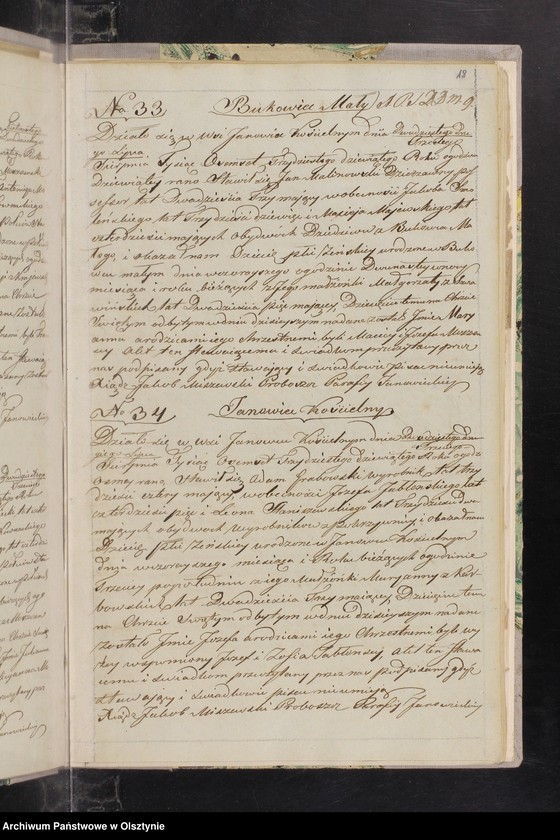 image.from.unit.number "Dupplikat Urodzenia Zaslubienia i Zeyscia parafii Janowieckiey z Roku 1839"