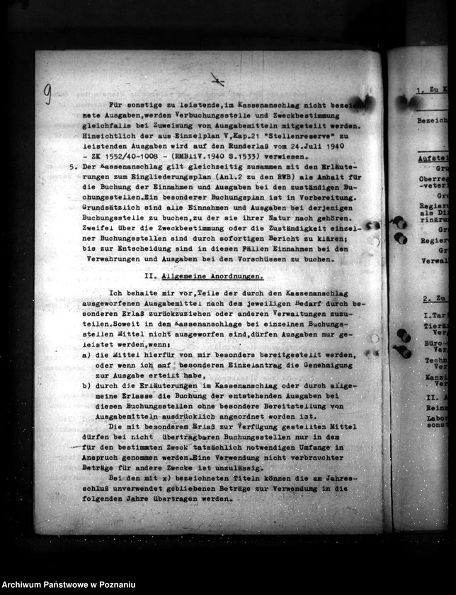 Obraz 13 z jednostki "Kassenanschlag 1940- Veterinär- Verwaltung"