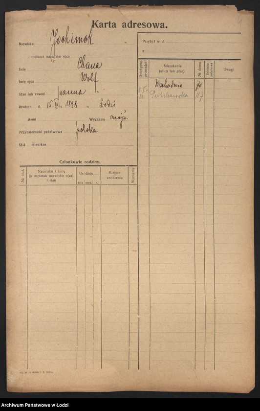 image.from.unit.number "[Spis ludności Łodzi] Joachimek - Joskoszek"