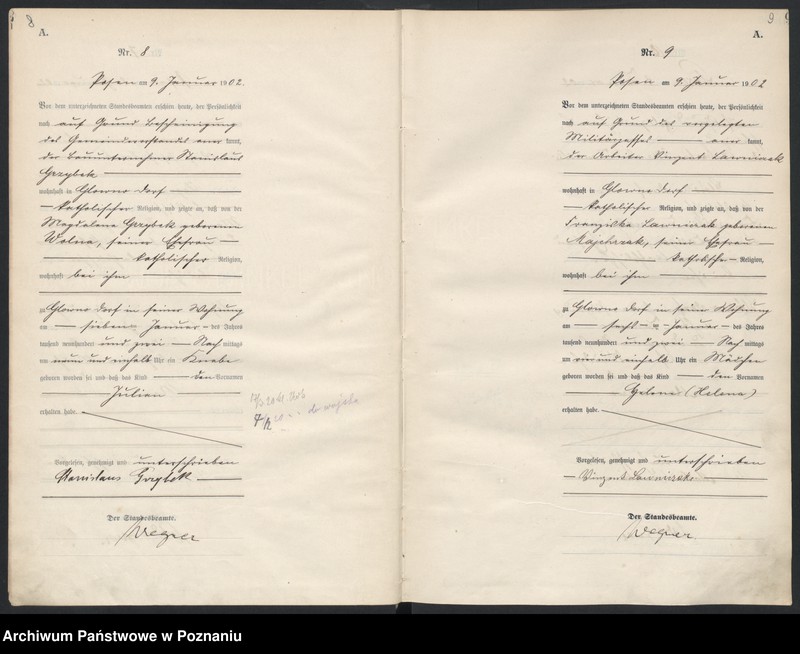 Obraz 7 z jednostki "Księga miejscowa urodzeń"