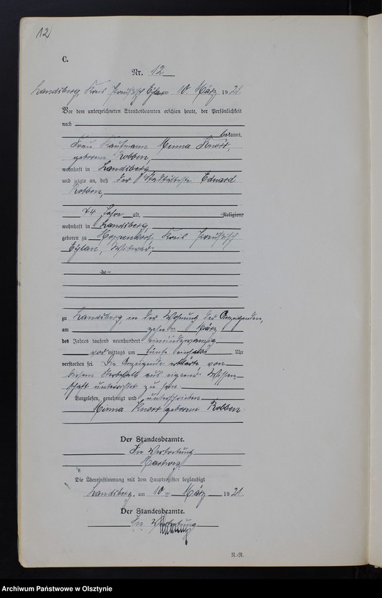 image.from.unit.number "Sterbe-Neben-Register Nr 1 - 39 [ Księga zgonów - wtóropis ]"