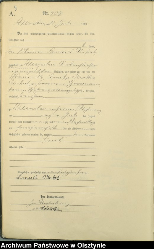 image.from.unit.number "Geburts-Haupt-Register Tom II,Nr 400 - 792"