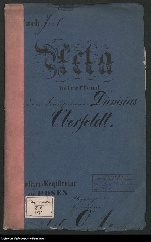 Obraz 2 z jednostki "A. betr. Dionisius Oberfeldt, Kaufmann /Waffenlager/"