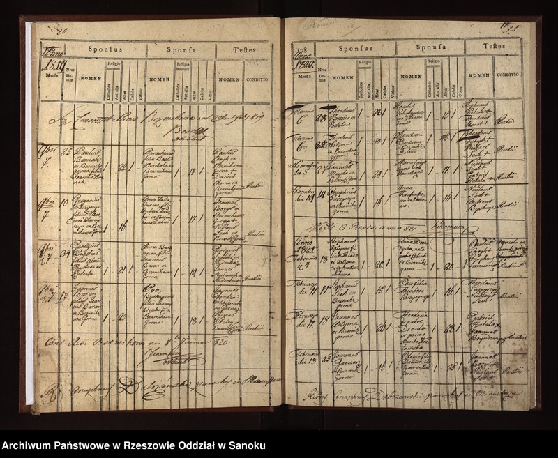 image.from.unit.number "Księga metrykalna małżeństw z miejscowości Bezmiechowa Dolna i Górna"