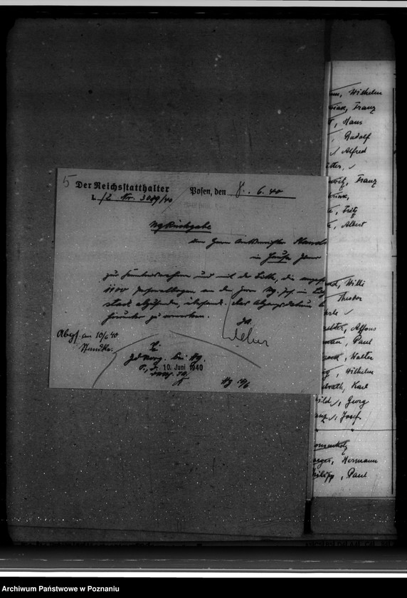 Obraz 9 z jednostki "Erfassung und Überprüfung der Beamten und Angestellten der kommunalen Behörden"