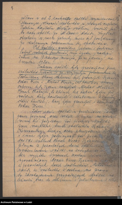 Obraz 11 z jednostki "„Olszer Chabański i Weiss” – pracownie szarparni i farbiarni"