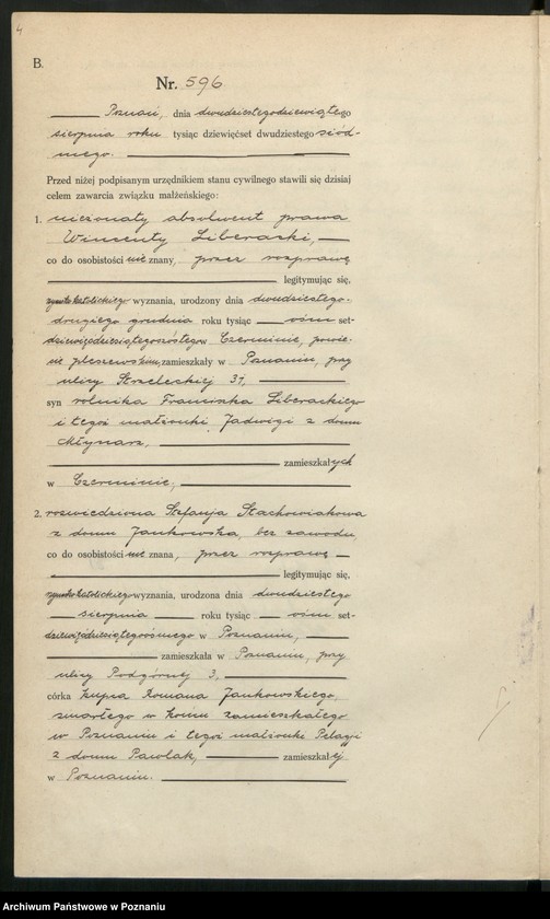 Obraz 6 z jednostki "Księga miejscowa małżeństw tom III [Rejestr główny małżeństw]"