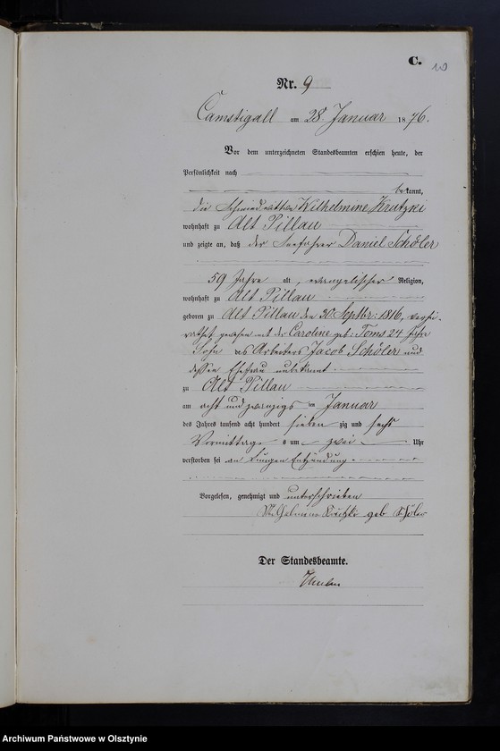 image.from.unit.number "Sterbe-Haupt-Register Tom I,Nr 1 - 82"