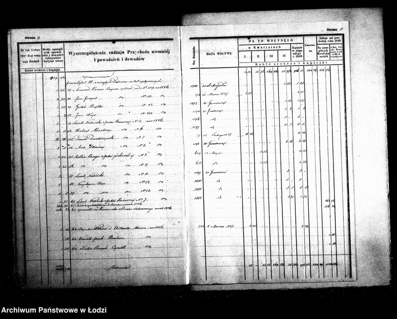 Obraz 10 z jednostki "Manuał przychodu i wydatków kasy ekonomicznej m. Łodzi na r. 1847"