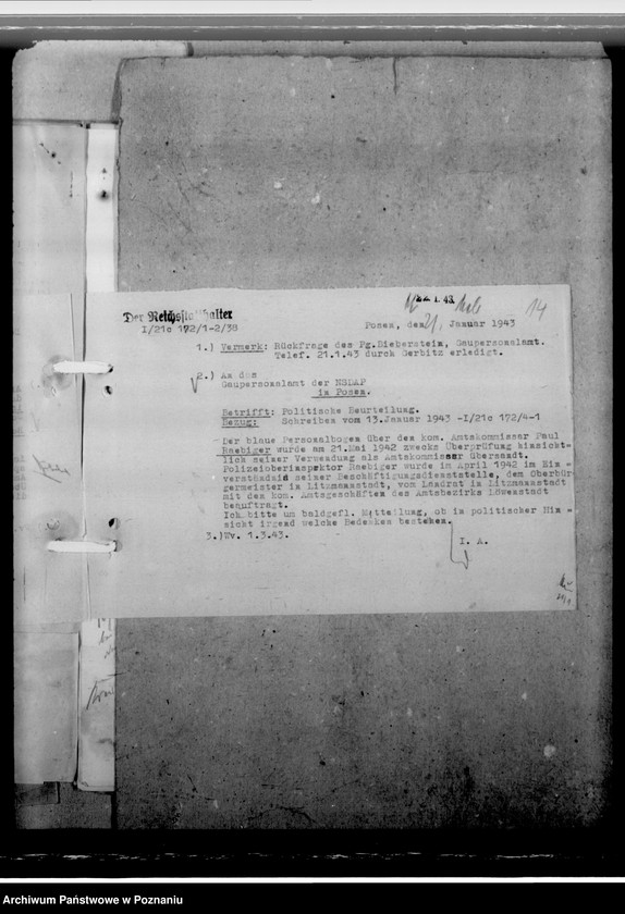 Obraz 18 z jednostki "Raebiger, Paul - komisarz obwodowy"