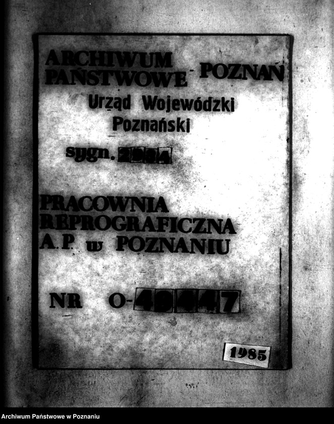 Obraz 1 z jednostki "Sprawy wyłączenia z art. 4/5 ustawy o wykonaniu reformy rolnej majątku Dębowo powiatu wyrzyskiego"