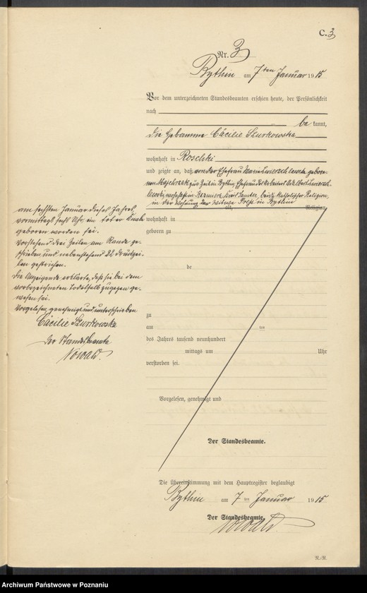 Obraz 5 z jednostki "Sterbe-Neben-Register"