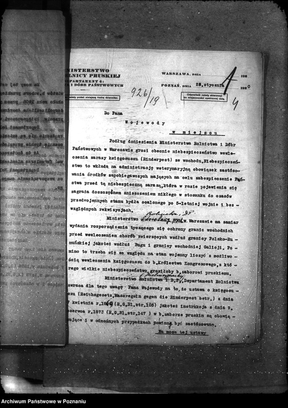 Obraz 7 z jednostki "Sprawy ogólne Wykazy chorób zaraźliwych,- księgosusz -"