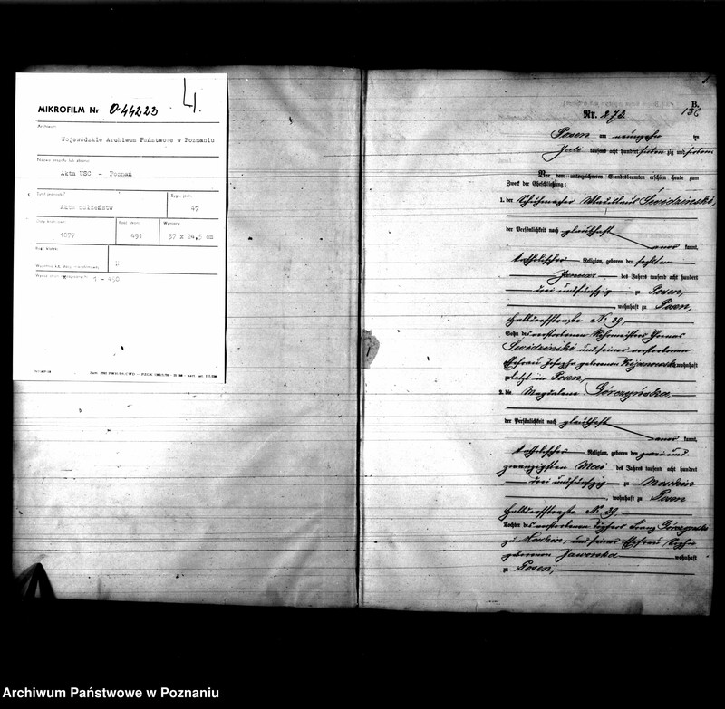 Obraz 3 z jednostki "Księga małżeństw"