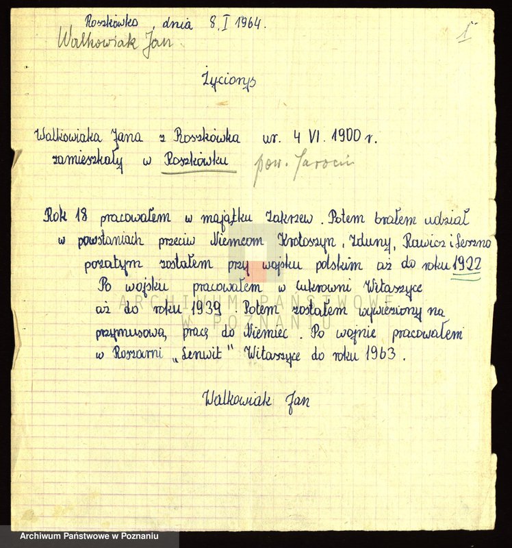 Obraz 12 z jednostki "Życiorysy powstańców wielkopolskich: W - tom ll /Walkowiak Jan - Wawrzynkowski Franciszek/."