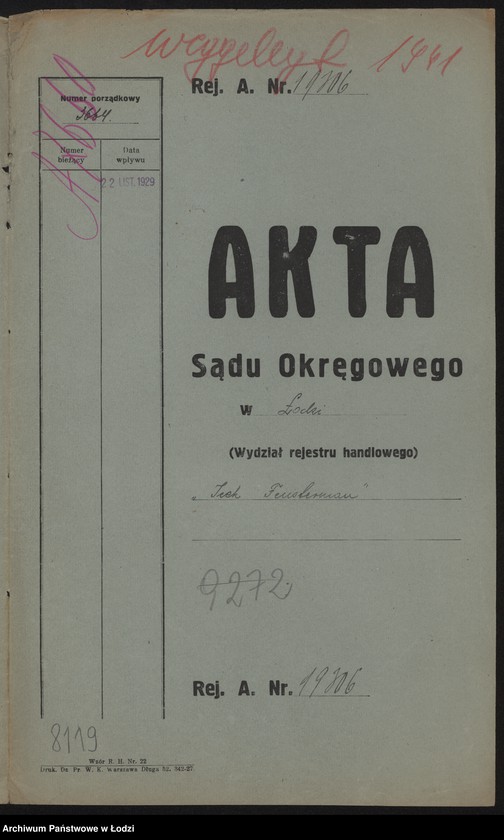 Obraz 2 z jednostki "Icek Fensterman- mleczarnia i sprzedaż wędlin"