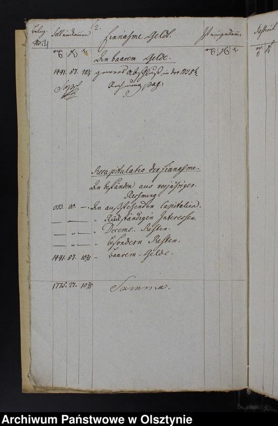 image.from.unit.number "Jahr Kirchen Rechnung der Silberbachschen Kirchen aller Einnahme und Ausgabe wie auch Bau-Rechnung"