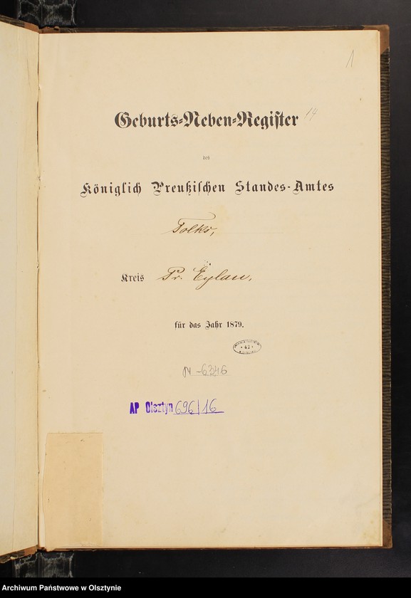 Obraz 3 z jednostki "Geburts-Neben-Register Nr 1 - 33"